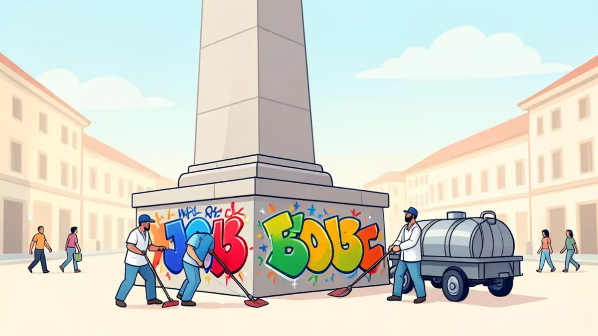 Pariz uklanja grafite s Trga Republike nakon nereda
