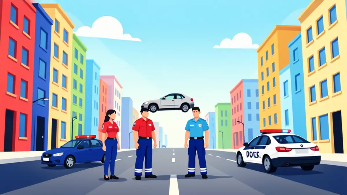Auto završio na krovu na križanju Slavonske avenije i Hrvatske bratske zajednice