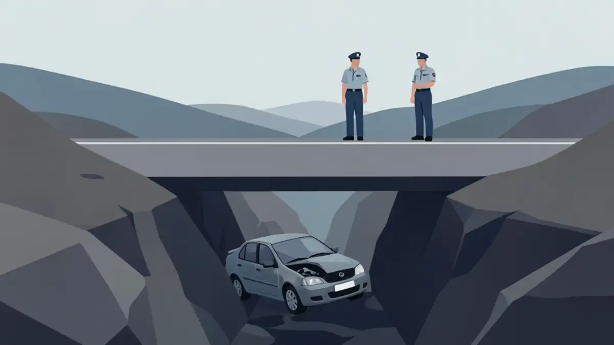 Obitelj sletjela u provaliju kod Maslenice, djed poginuo