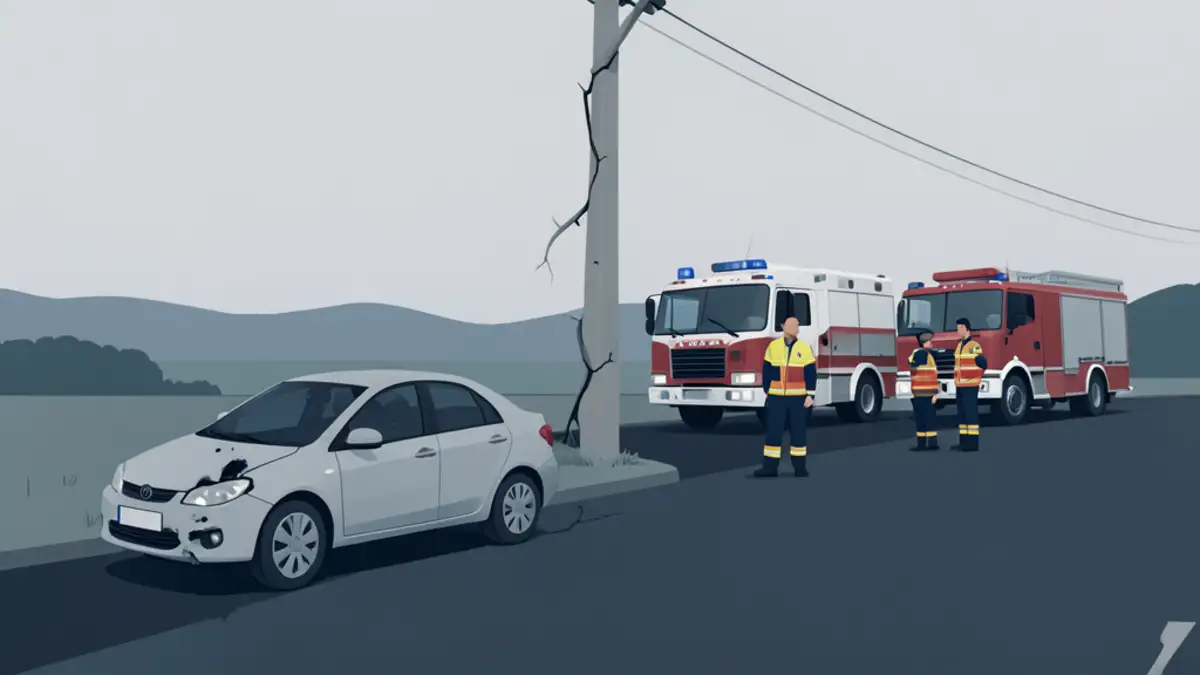 Vozač kod Pitomače sletio s ceste i zabio se u stup