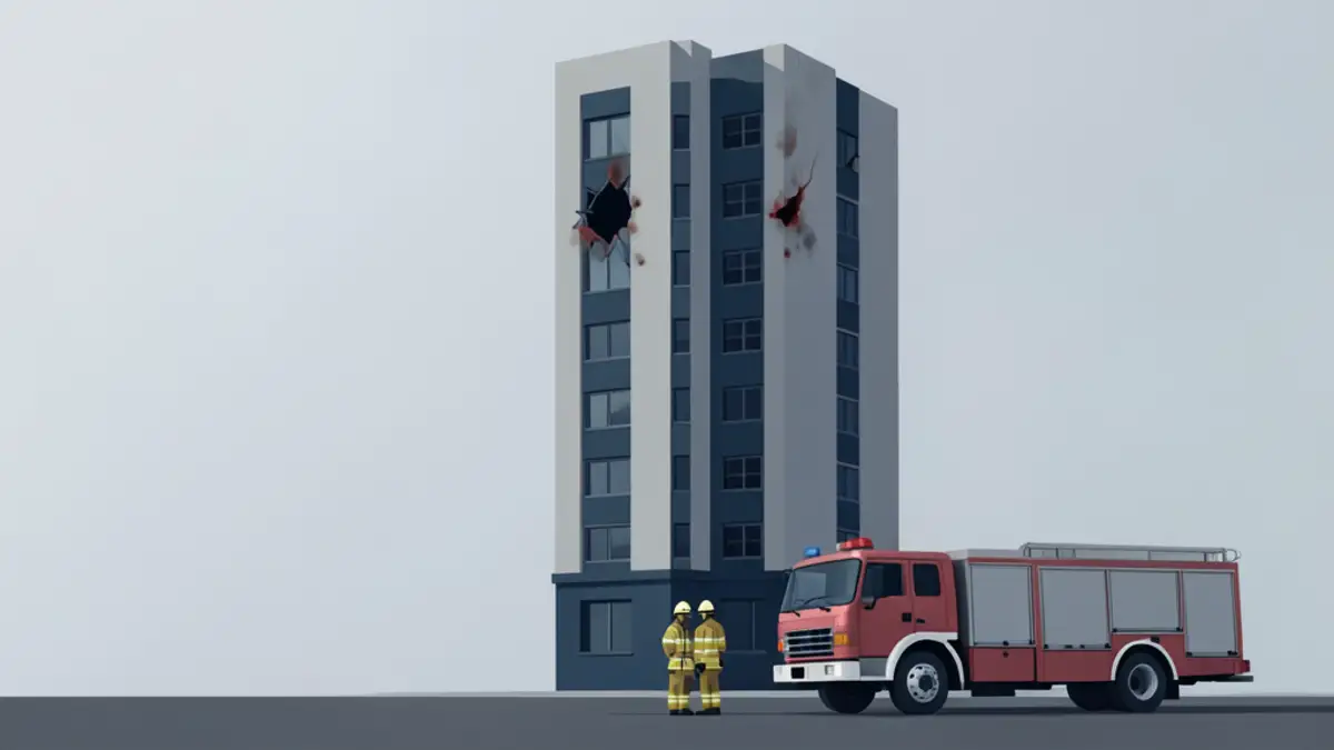 Ruski dron zabio se u neboder u Kijevu i izazvao požar