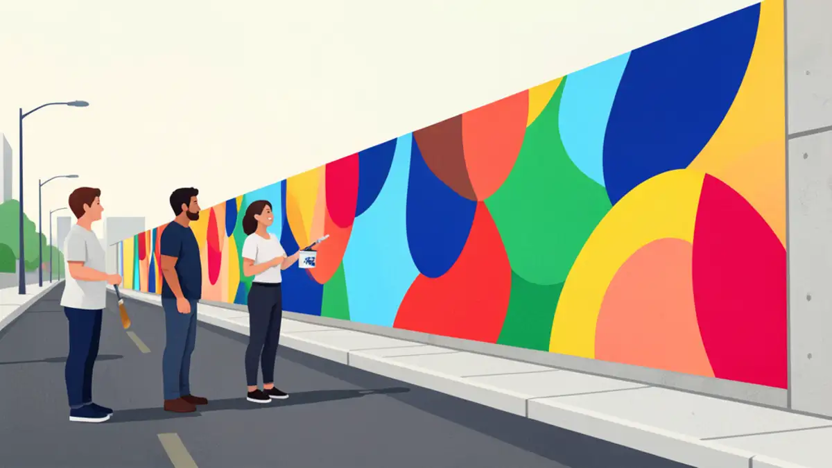 Grafički dizajner Ivan Stanišić oslikao mural na zagrebačkoj prometnici