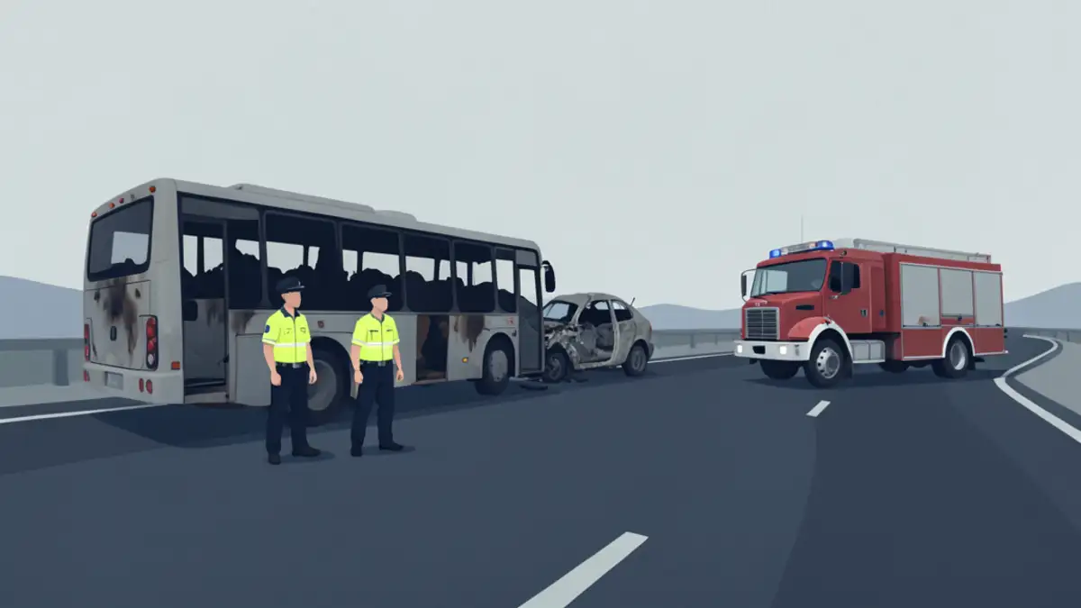 U frontalnom sudaru autobusa i kamiona poginulo 28 ljudi, vozilo je progutala vatra