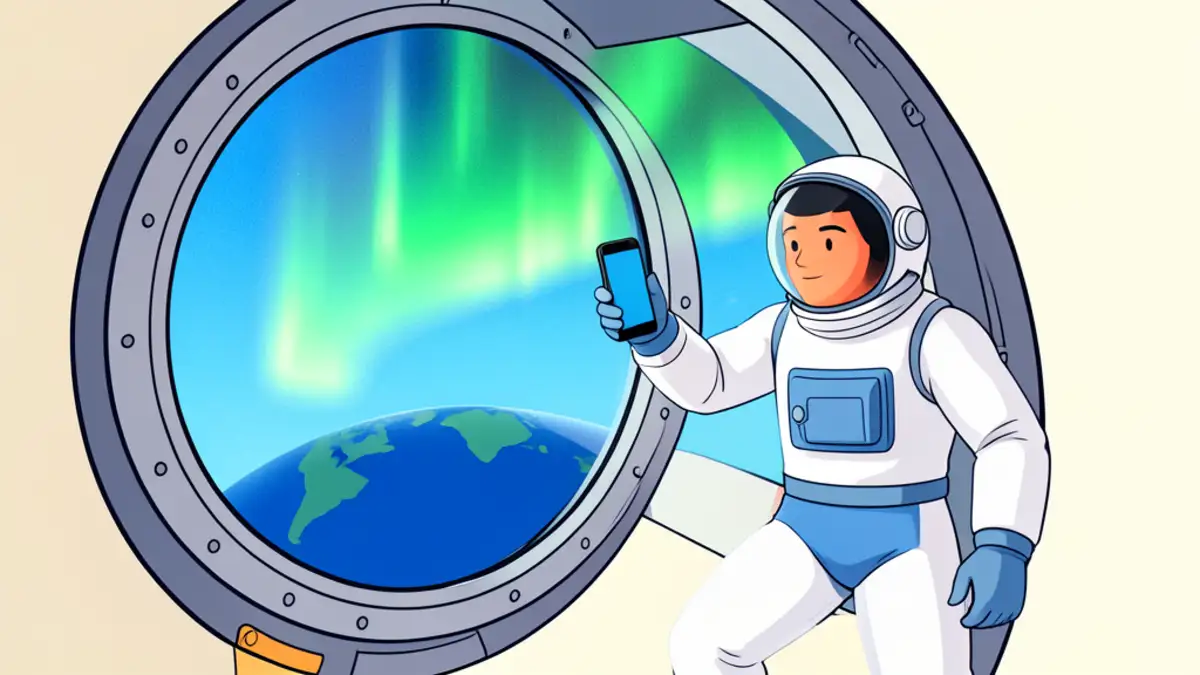 Astronaut s ISS-a snimio auroru iPhoneom kroz prozor postaje