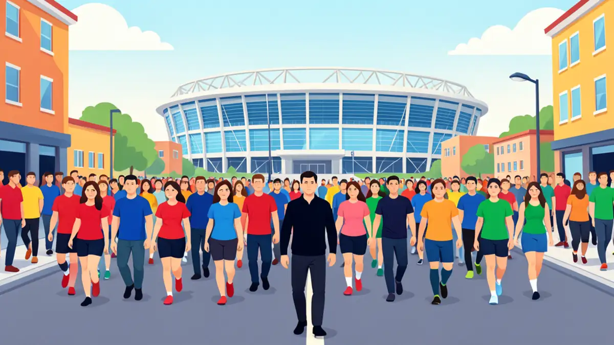 Torcida korteom prema Poljudu uz parole koje nisu primjerene