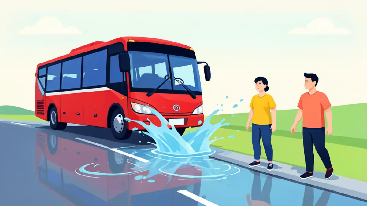 VIDEO Autobus ih je gotovo potpuno okupao, a neki su pokazali nevjerojatne manevre: Snimka iz Srbije oduševila internet