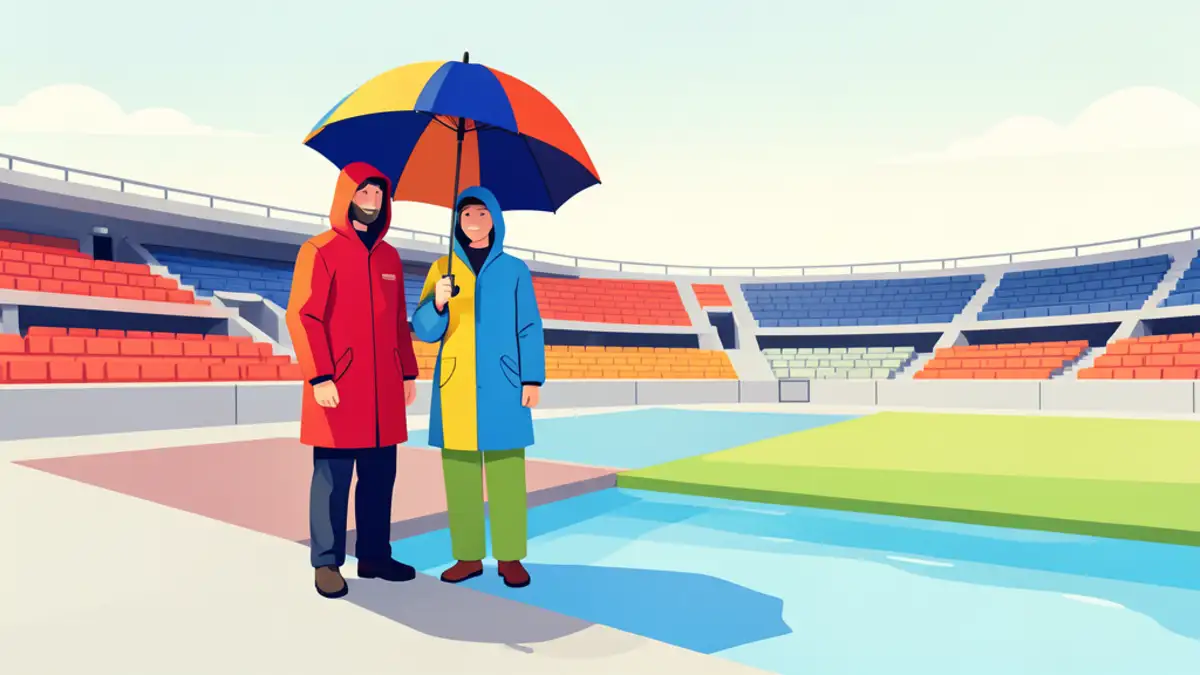 Velika lokva na ulazu za osobe s invaliditetom na splitskom stadionu